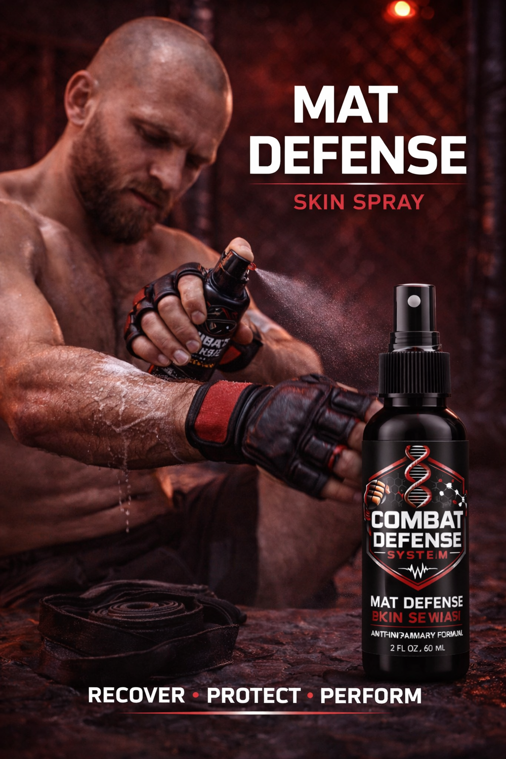 Mat Defense Skin Spray | Athlete Skin Defense Spray | Combat Defense System